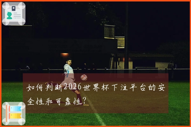 如何判断2026世界杯下注平台的安全性和可靠性？